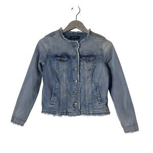 Charlie B Frayed Hem Denim Jacket